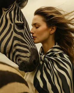 AIDA ZEBRA TØRKLÆDE - SILKE