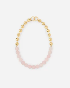 CRYSTAL PEARL HALSKÆDE – ROSENKVARTS